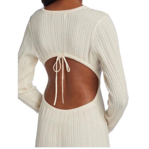 DH NEW YORK Rain Ribbed Open-Back Sweater Dress NWT - Picture 5 of 6